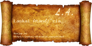 Laskai Atanázia névjegykártya